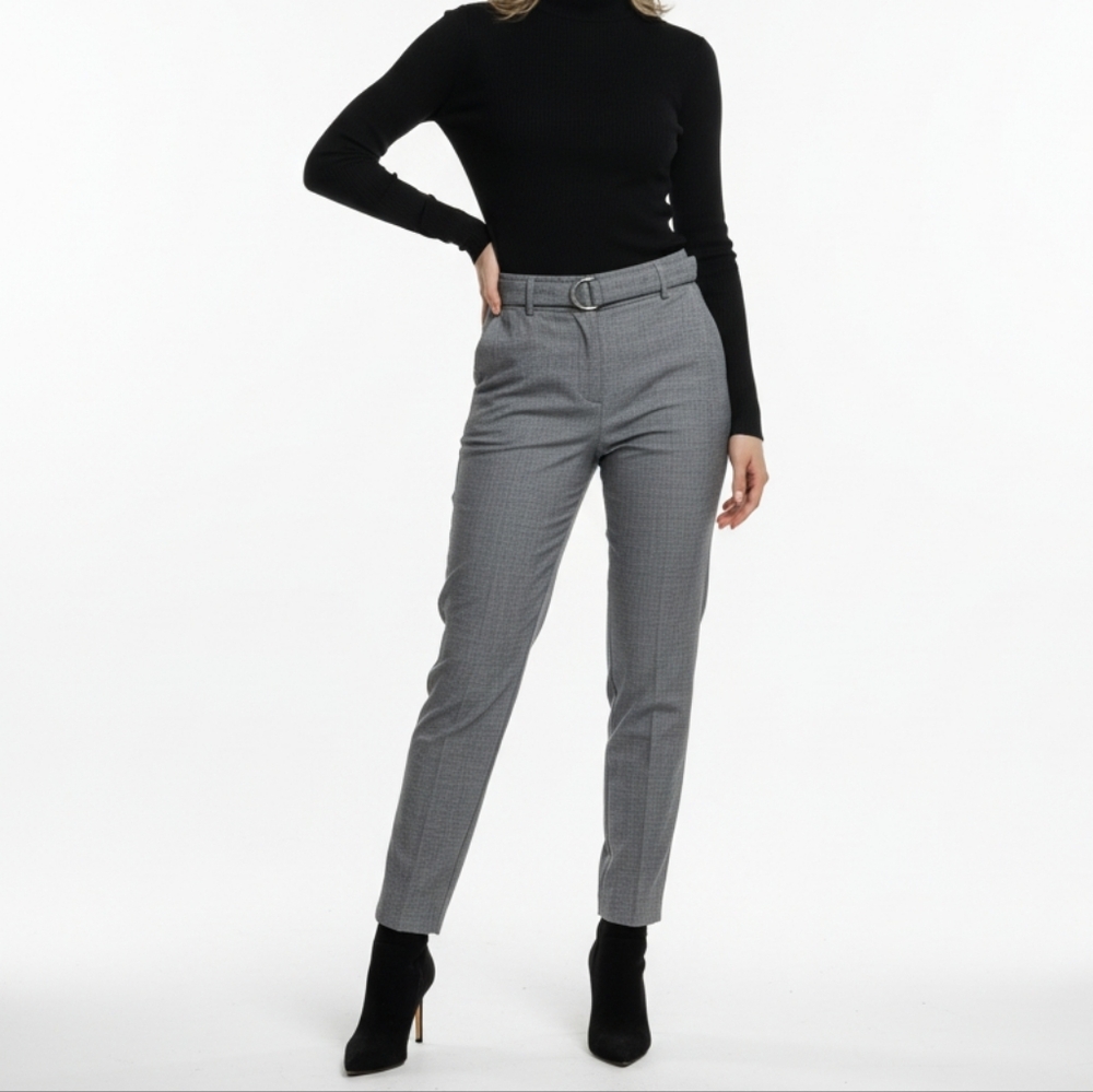 H&M Slim Fit Gray Plaid Pants Size US 2